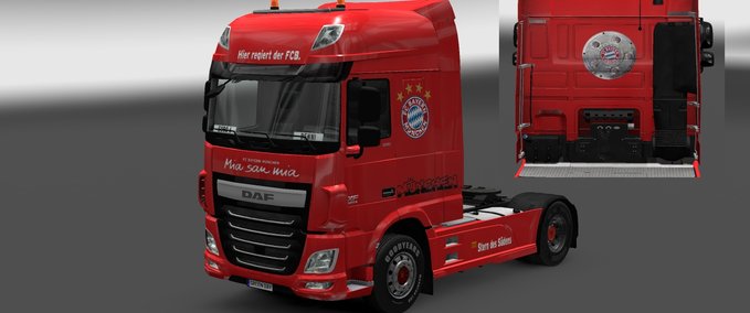 Skins FC Bayern München Daf Euro 6 skin Eurotruck Simulator mod