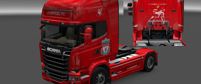 Skins FC Liverpool Scania Streamline Eurotruck Simulator mod
