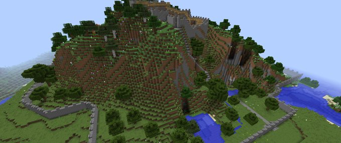Maps Burg auf berg mit Miene Minecraft mod