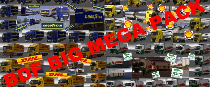 Trucks BDF BIG MEGA PACK Eurotruck Simulator mod