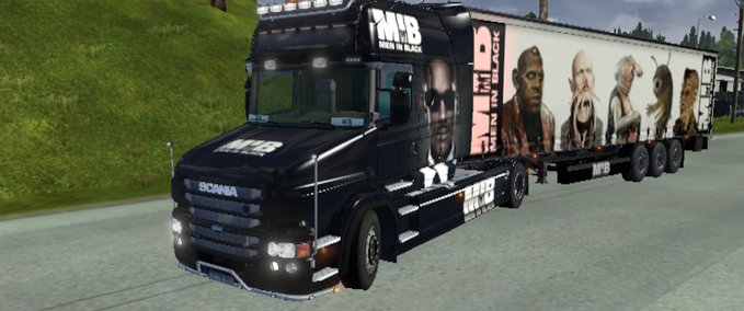 Skins Scania T Men In Black Eurotruck Simulator mod