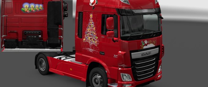 Skins Weihnachtsskin Daf Euro 6 Eurotruck Simulator mod