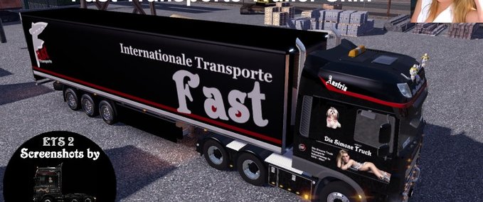 Skins Fast Transporte Trailer  Eurotruck Simulator mod