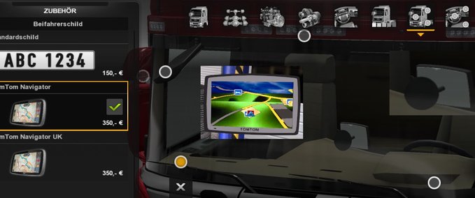 Mods Tom Tom GPS for all Trucks  Eurotruck Simulator mod