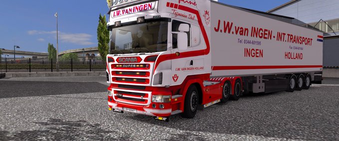 Trucks J W van INGEN Truck und Trailer edit. Eurotruck Simulator mod