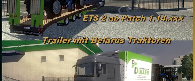 Standalone-Trailer Trailer mit Belarus Traktoren Eurotruck Simulator mod