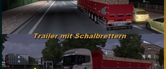 Standalone-Trailer Trailer mit Schalbrettern Eurotruck Simulator mod