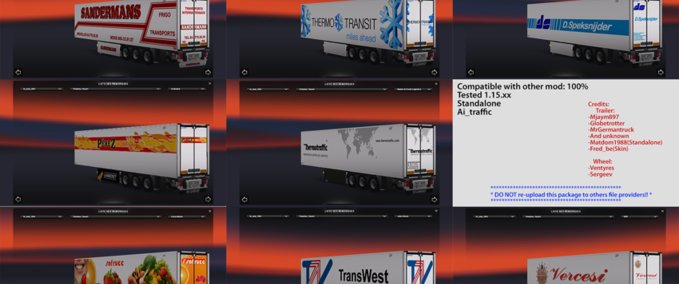 Standalone-Trailer Pack lamberet   Eurotruck Simulator mod