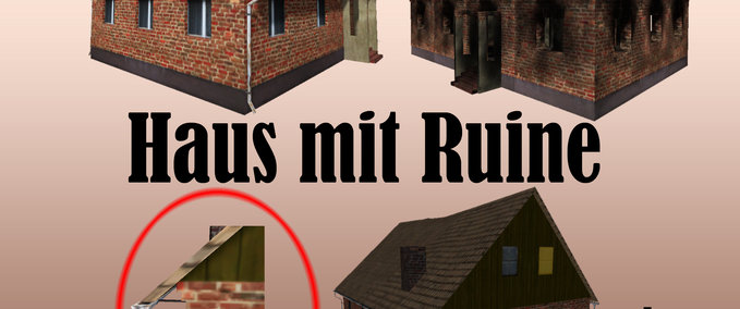 Gebäude altes Haus mit Ruine Landwirtschafts Simulator mod