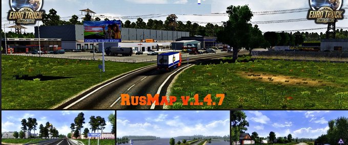 Maps RUSMAP  Eurotruck Simulator mod