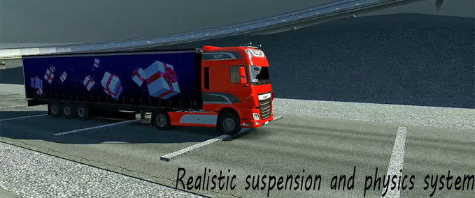 Driving physics Realistic physics and system Eurotruck Simulator mod