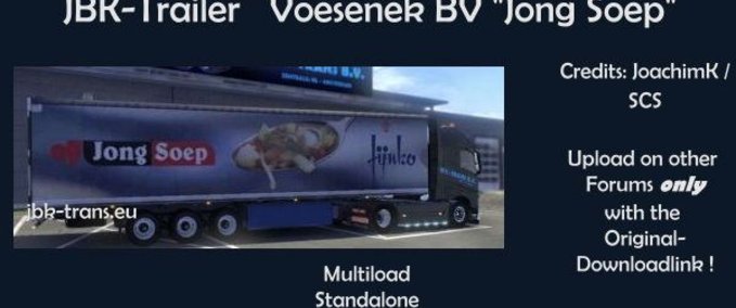 Standalone-Trailer JBK-Trailer Voesenek Jong Soep  Eurotruck Simulator mod