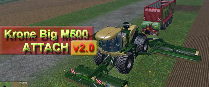 Krone Kone Big M500 ATTACH Landwirtschafts Simulator mod