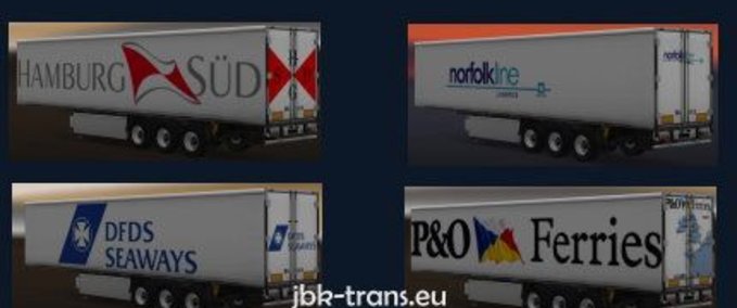 Standalone-Trailer JBK Trailerpack 7 Ferrytrailer Eurotruck Simulator mod