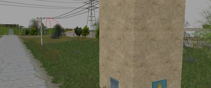 Gebäude Stromtrafo und Strommast Landwirtschafts Simulator mod