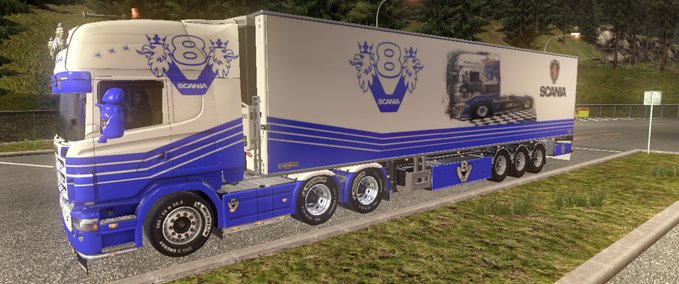 Skins Scania R2008 Skin und Trailer Eurotruck Simulator mod