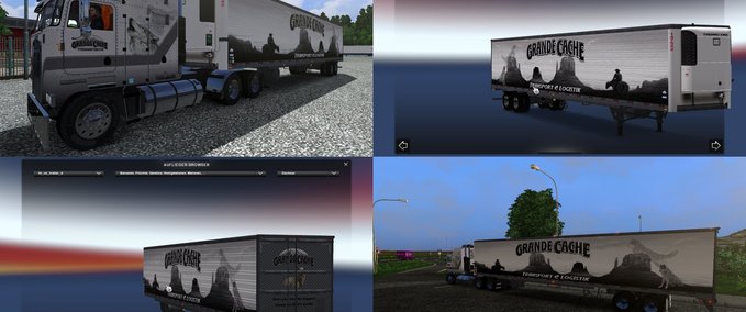 Skins Kenworth K 100 and US Trailer  Eurotruck Simulator mod