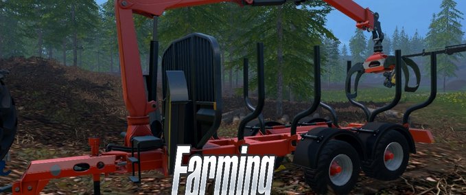 Sonstige Anhänger Stepa Forest Trailer With Crane Landwirtschafts Simulator mod