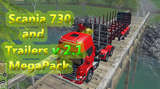 Scania 730 mit Trailern Mod Thumbnail