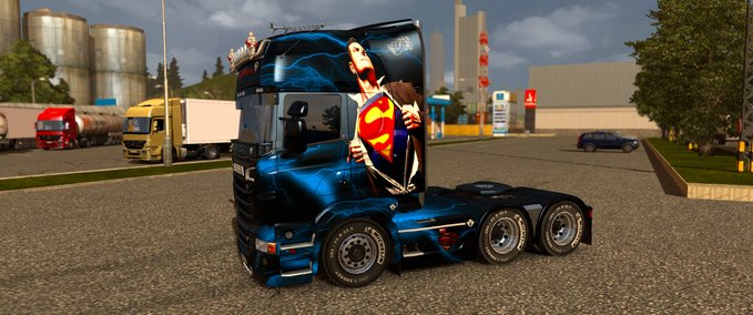 Skins Supermanskin Scania R09 Eurotruck Simulator mod