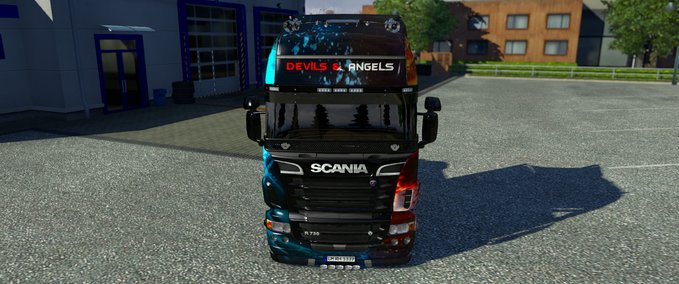 Skins Devils and Angels Skin Scania R09 Eurotruck Simulator mod