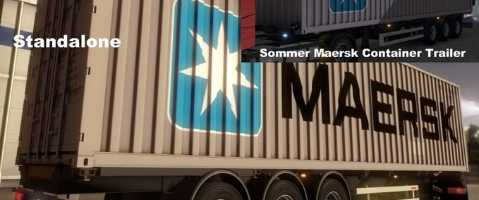 Standalone-Trailer Sommer Chassi mit Maersk Container Eurotruck Simulator mod