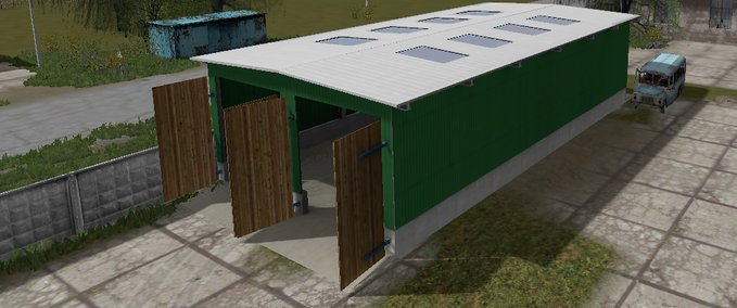 Gebäude Durchfahrhalle für Grosstechnik Landwirtschafts Simulator mod