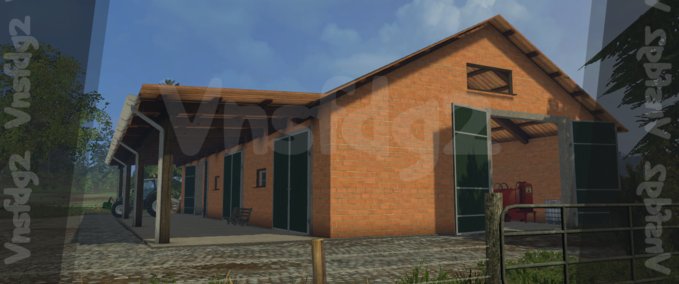 Gebäude mit Funktion Brick Garage Landwirtschafts Simulator mod