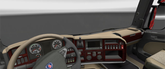 Interieurs Wooden dashboard Scania Streamline Eurotruck Simulator mod