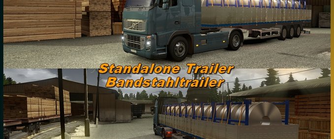 Standalone-Trailer Trailer mit Bandstahlringen Eurotruck Simulator mod