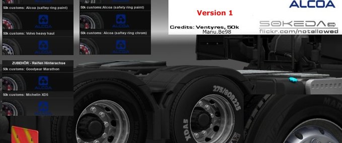 Sonstige 50k Volvo Alcoa Wheels Eurotruck Simulator mod