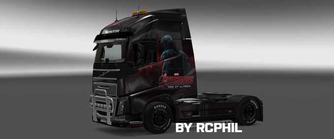 Skins ShowTruck Volvo Avangers Ultron  Eurotruck Simulator mod