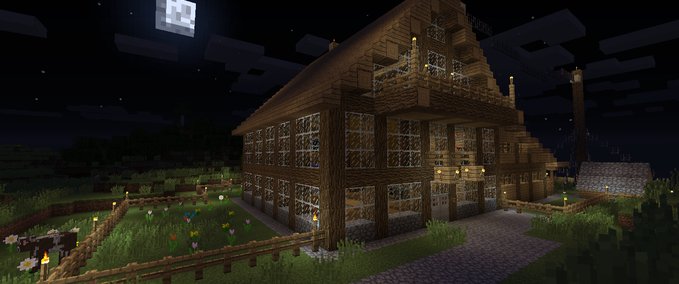 Maps Kleines Haus mit Stallung Minecraft mod