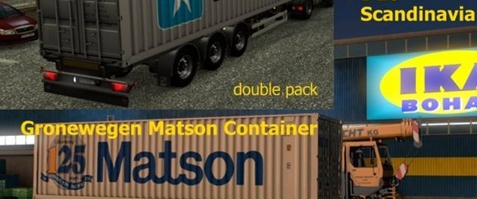 Standalone-Trailer Container double  Eurotruck Simulator mod