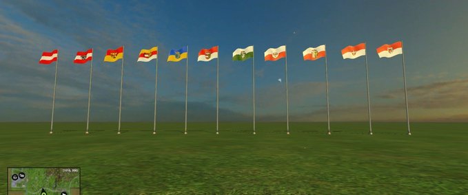Platzierbare Objekte Flaggen österreichs Bundesländer Landwirtschafts Simulator mod
