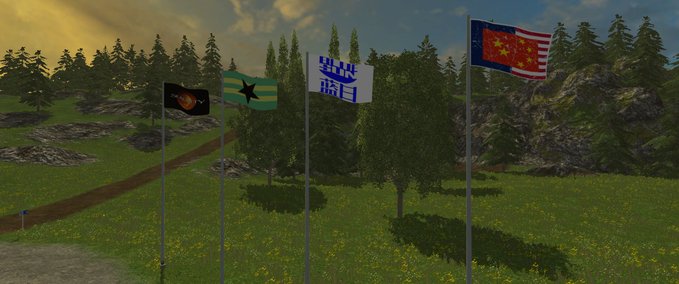 Platzierbare Objekte Firefly Flaggen Landwirtschafts Simulator mod
