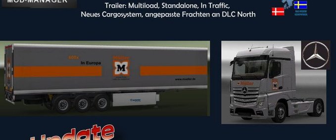 Standalone-Trailer [UP] JBK-Combo MÜLLER Eurotruck Simulator mod