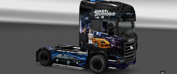 Skins Fast and Furious Eurotruck Simulator mod