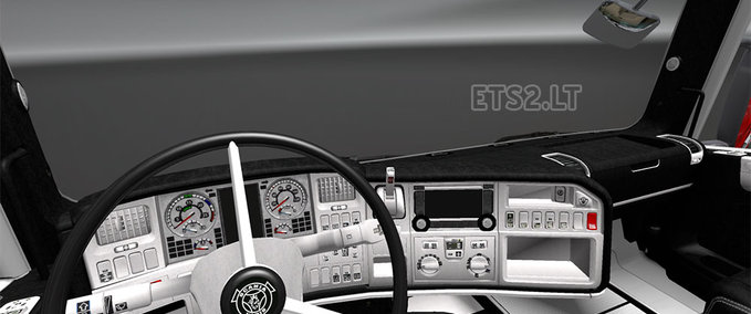 Interieurs Scnia Interior schwarz-weiß  Eurotruck Simulator mod