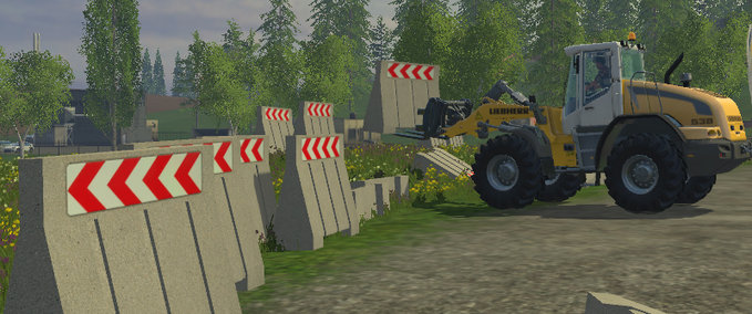 Platzierbare Objekte Beton Sperre Landwirtschafts Simulator mod