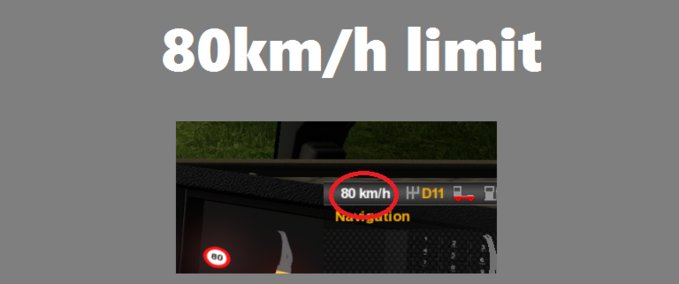 Sonstige Geschwindigkeitsbegrenzer 80km/h Eurotruck Simulator mod