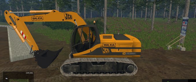 Bagger & Radlader JCB JS 200 WALKIA Landwirtschafts Simulator mod