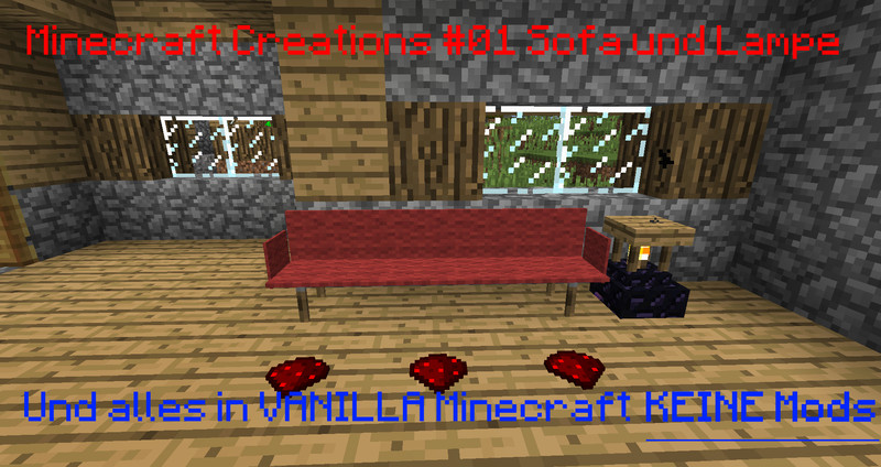 Minecraft: sofa, lamp in minecraft vanilla mc creations # 01 v 1.8 ...