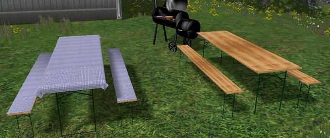 Platzierbare Objekte Bierzeltgarnitur Landwirtschafts Simulator mod