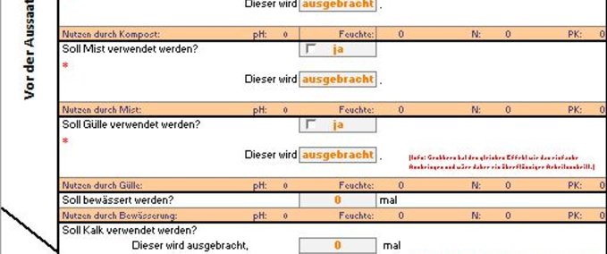 Tools Berechnungshilfe für den Soilmod Landwirtschafts Simulator mod