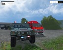 Der-hummer-h1-mit-blau-rotlicht