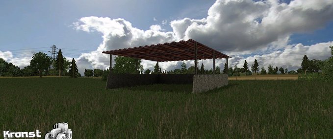 Gebäude Ballenlager mit Dach Landwirtschafts Simulator mod