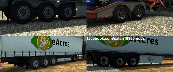 Trailer New trailer wheels Eurotruck Simulator mod
