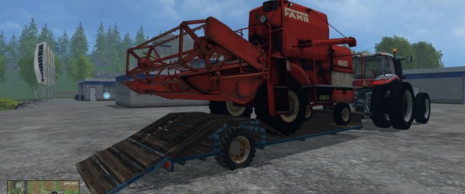 Ballentransport UniFlatTrailer Landwirtschafts Simulator mod