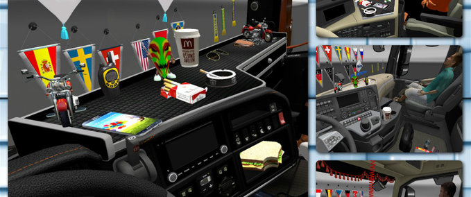 ETS DLC Cabin pack v Interieurs Mod für Eurotruck Simulator 2